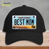 Best Mom North Dakota Novelty License Plate Hat Cotton / Black