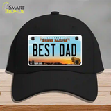 Best Dad North Dakota Novelty License Plate Hat Cotton / Black