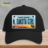 N Dakota Girl North Dakota Novelty License Plate Hat Cotton / Black