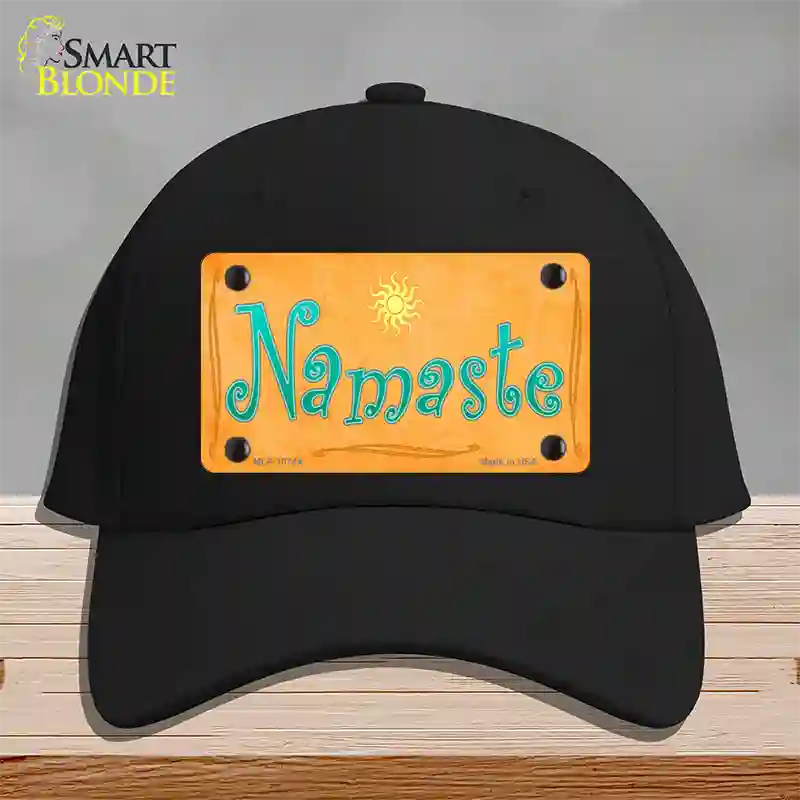 Namaste Novelty License Plate Hat Cotton / Black