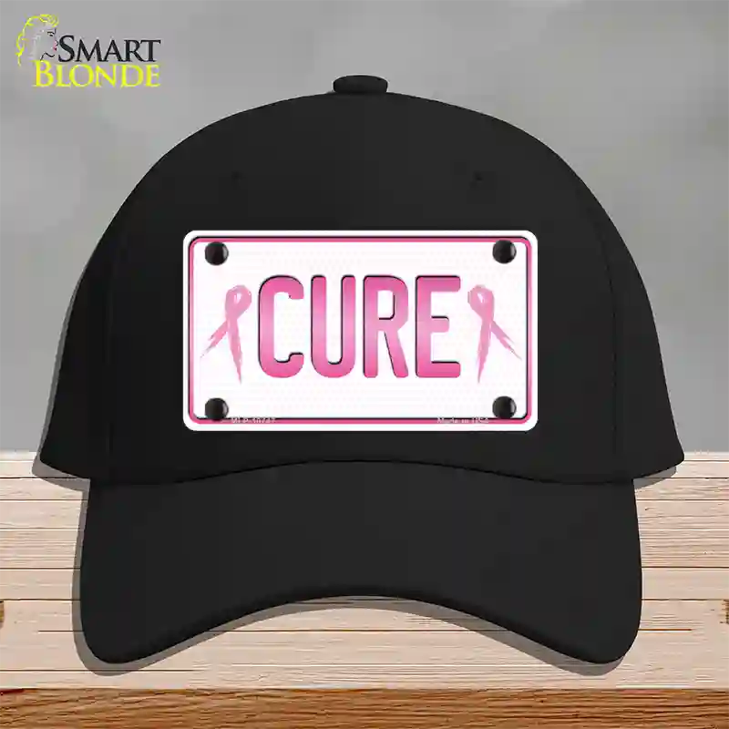 Cure Novelty License Plate Hat Sign Cotton / Black