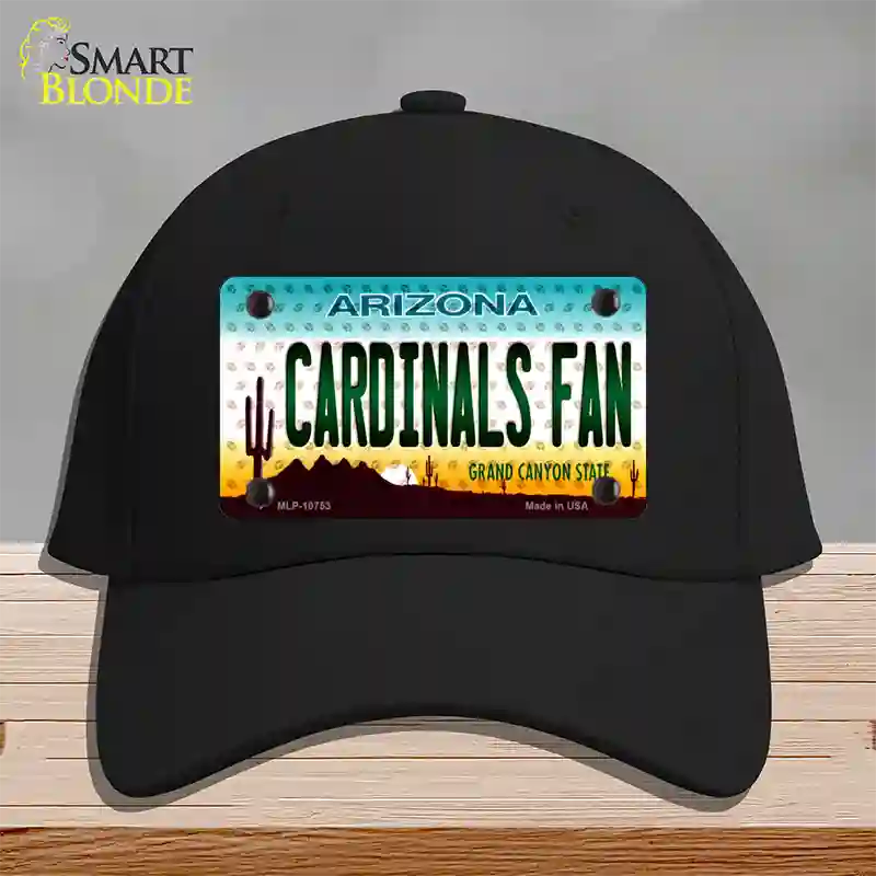 Cardinals Fan Arizona Novelty License Plate Hat Cotton / Black