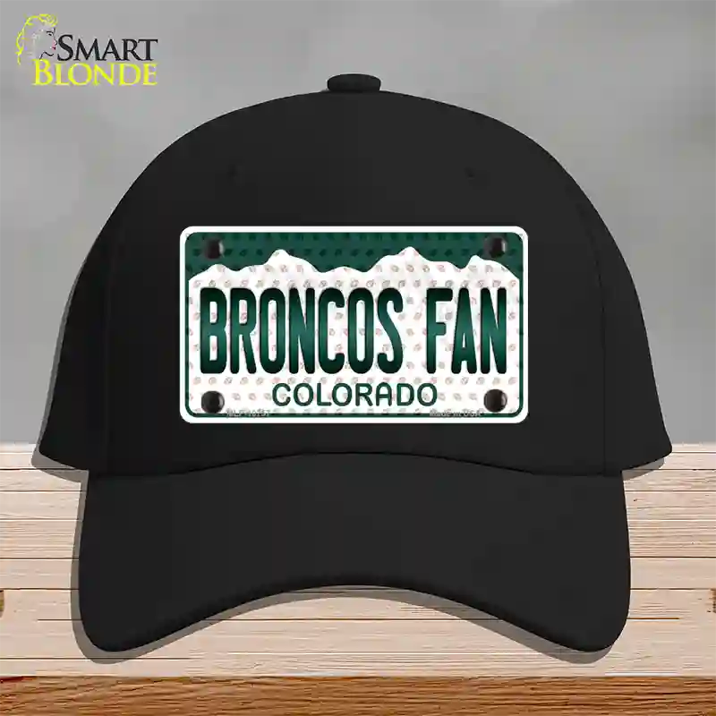 Broncos Fan Colorado Novelty License Plate Hat Cotton / Black