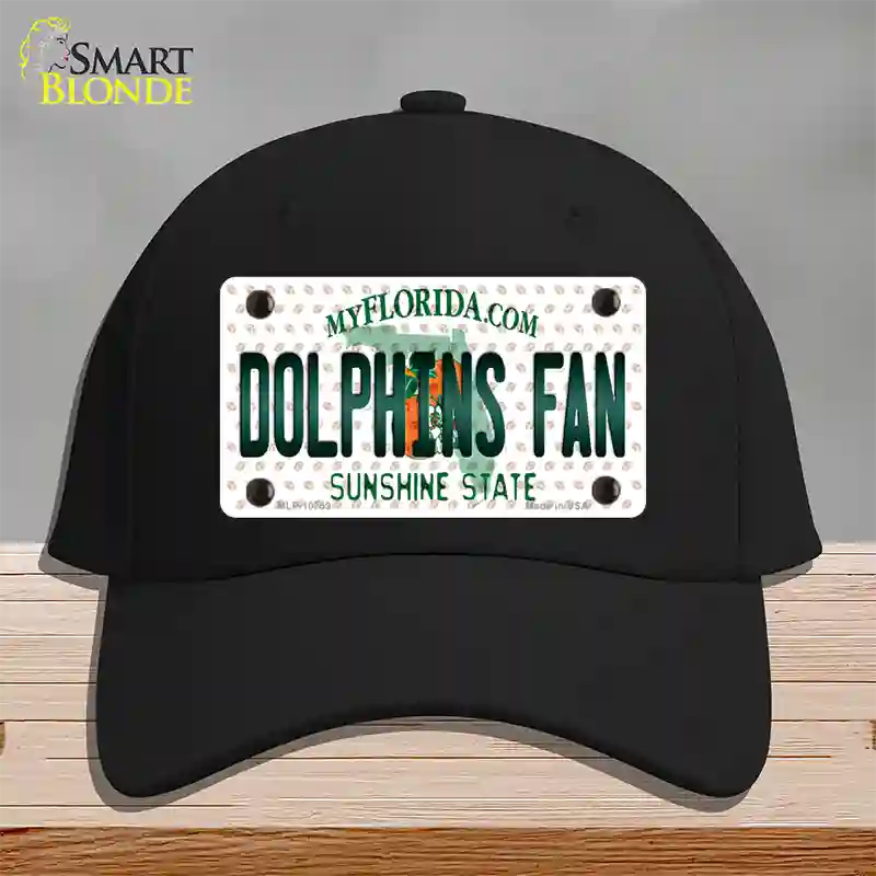 Dolphins Fan Florida Novelty License Plate Hat Cotton / Black