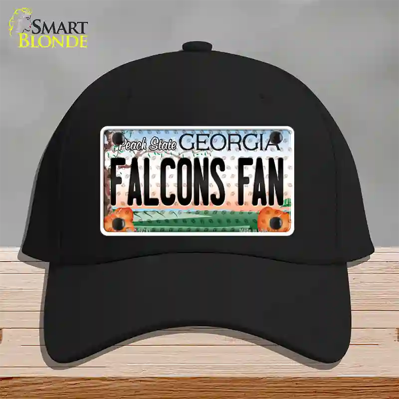 Falcons Fan Georgia Novelty License Plate Hat Cotton / Black