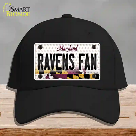 Ravens Fan Maryland Novelty License Plate Hat Cotton / Black