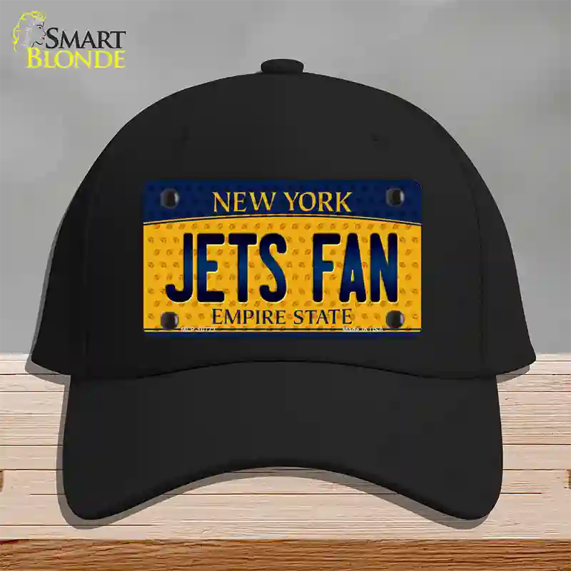 Jets Fan New York Novelty License Plate Hat Cotton / Black