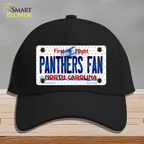 Panthers Fan North Carolina Novelty License Plate Hat Cotton / Black