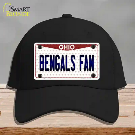 Bengals Fan Ohio Novelty License Plate Hat Cotton / Black