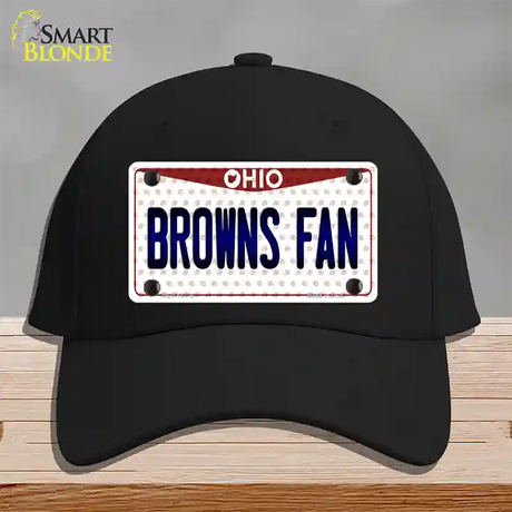 Browns Fan Ohio Novelty License Plate Hat Cotton / Black