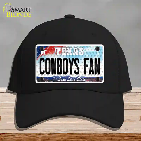 Cowboys Fan Texas Novelty License Plate Hat Cotton / Black