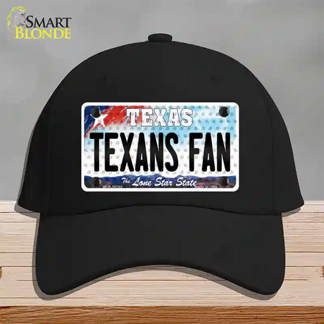 Texans Fan Texas Novelty License Plate Hat Cotton / Black