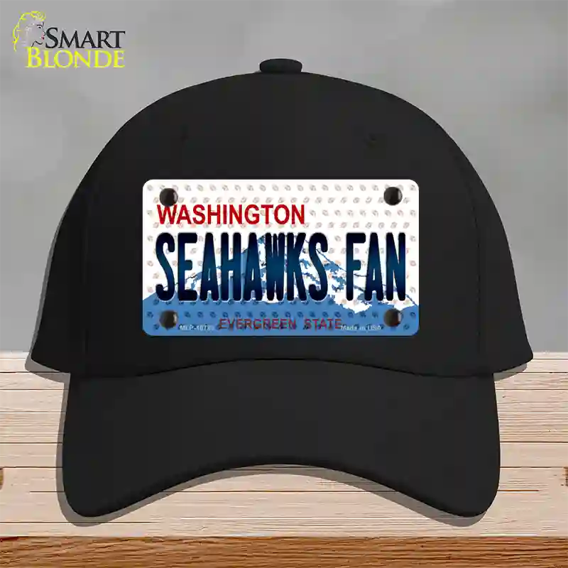 Seahawks Fan Washington Novelty License Plate Hat Cotton / Black