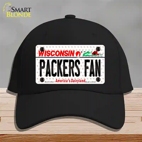 Packers Fan Wisconsin Novelty License Plate Hat Cotton / Black