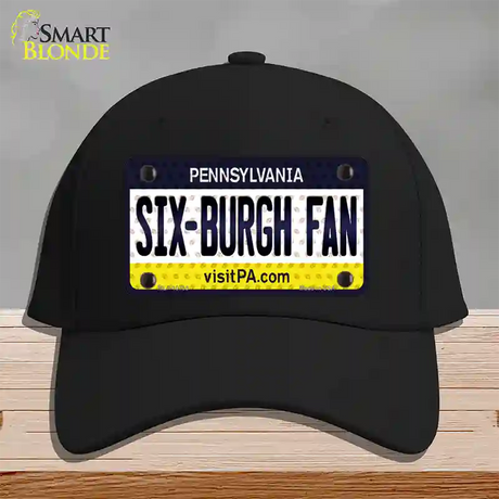 Six Burgh Fan Pennsylvania Novelty License Plate Hat Cotton / Black