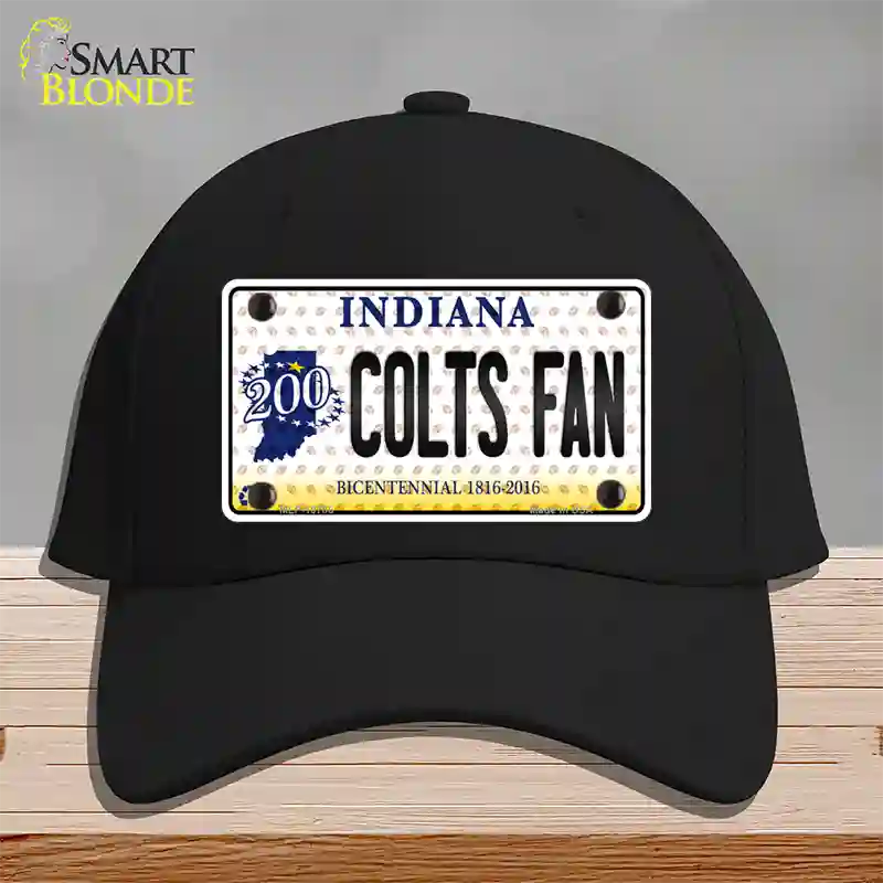 Colts Fan Bicentennial Indiana Novelty License Plate Hat Cotton / Black