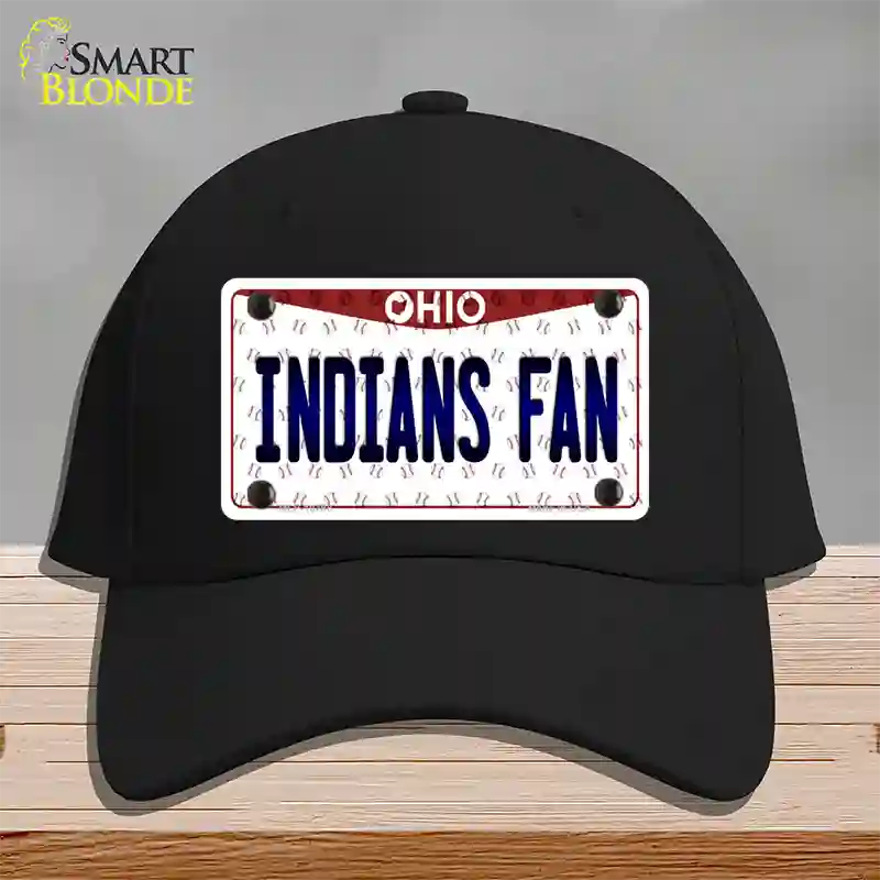 Indians Fan Ohio Novelty License Plate Hat Cotton / Black