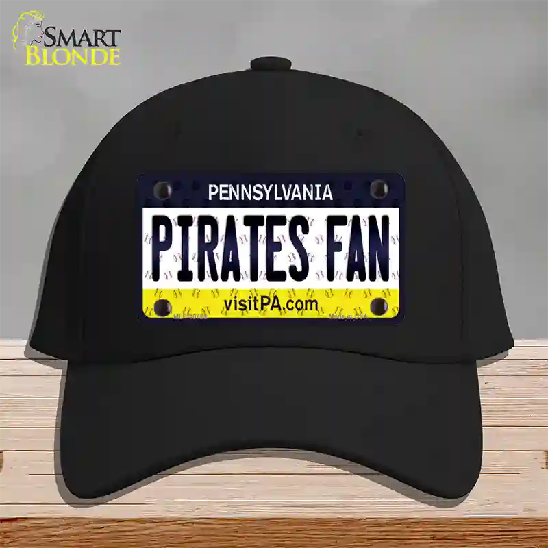 Pirates Fan Pennsylvania Novelty License Plate Hat Cotton / Black