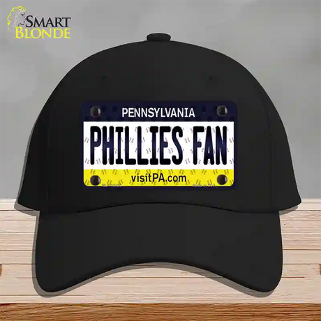 Phillies Fan Pennsylvania Novelty License Plate Hat Cotton / Black