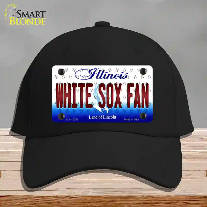 White Sox Fan Illinois Novelty License Plate Hat Cotton / Black