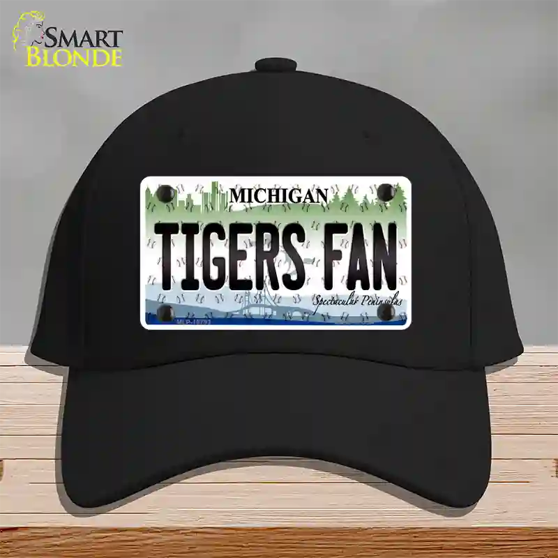 Tigers Fan Michigan Novelty License Plate Hat Cotton / Black