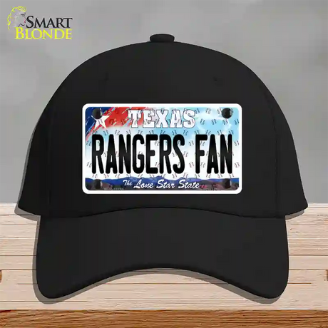 Rangers Fan Texas Novelty License Plate Hat Cotton / Black