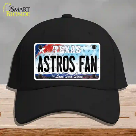 Astros Fan Texas Novelty License Plate Hat Cotton / Black