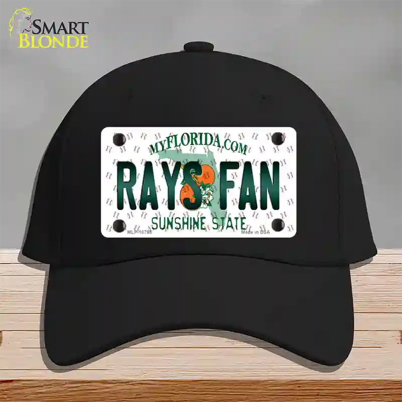 Rays Fan Florida Novelty License Plate Hat Cotton / Black