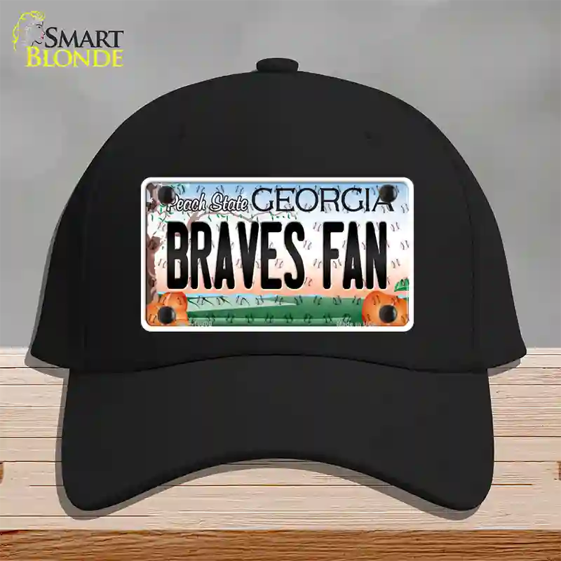 Braves Fan Georgia Novelty License Plate Hat Cotton / Black