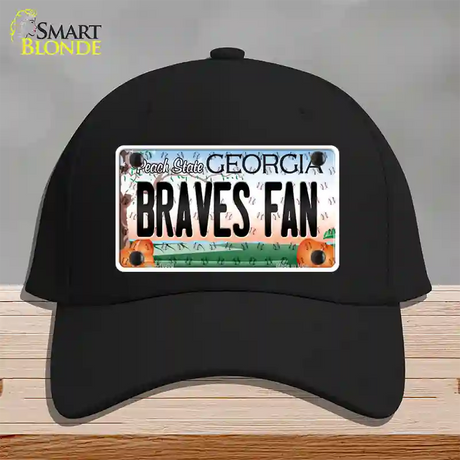 Braves Fan Georgia Novelty License Plate Hat Cotton / Black