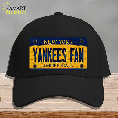 Yankees Fan New York Novelty License Plate Hat Cotton / Black