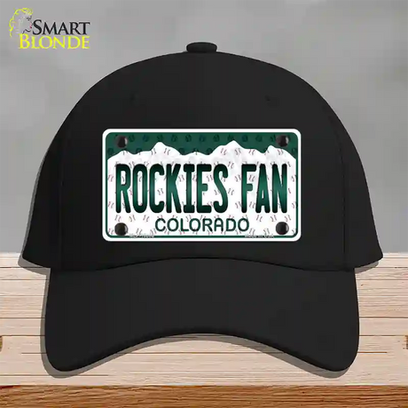 Rockies Fan Colorado Novelty License Plate Hat Cotton / Black