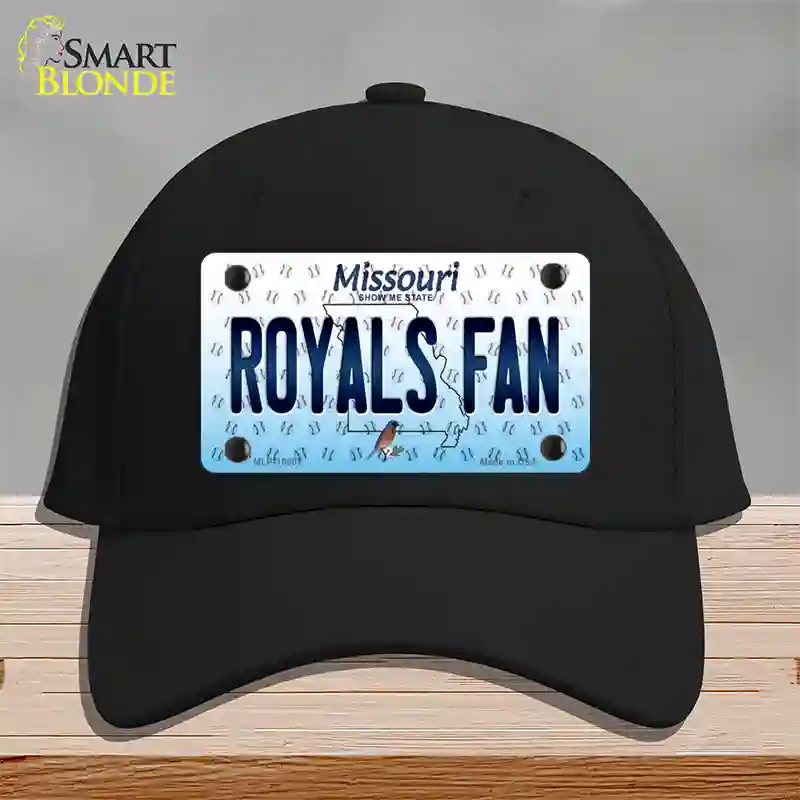 Royals Fan Missouri Novelty License Plate Hat Cotton / Black