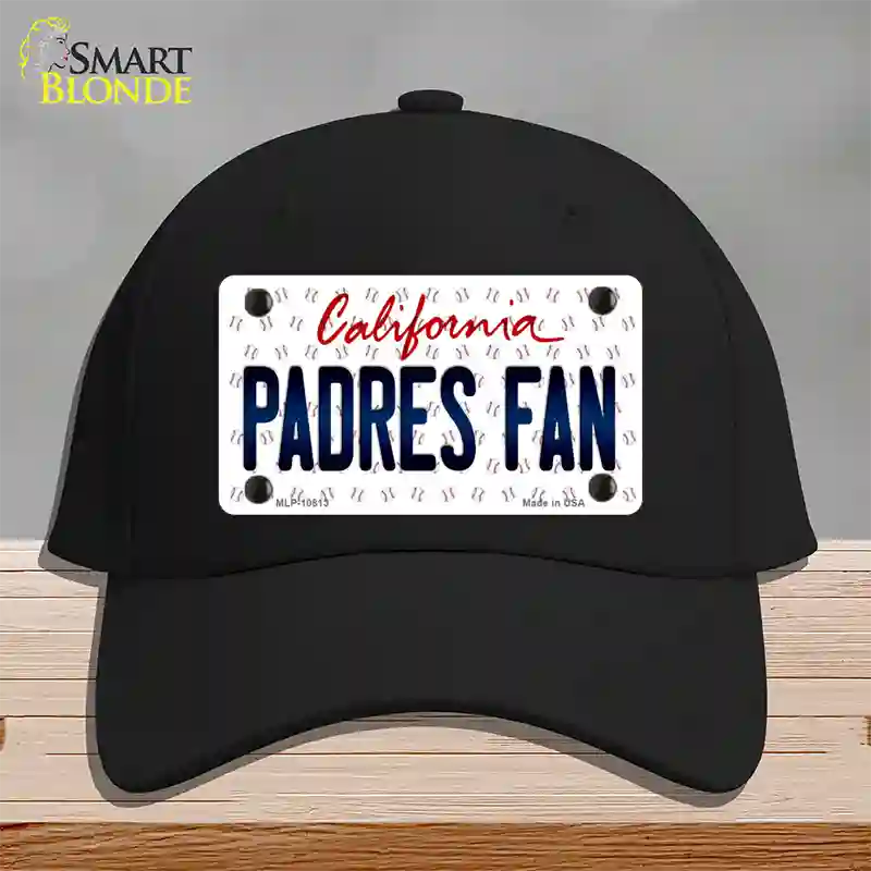 Padres Fan California Novelty License Plate Hat Cotton / Black