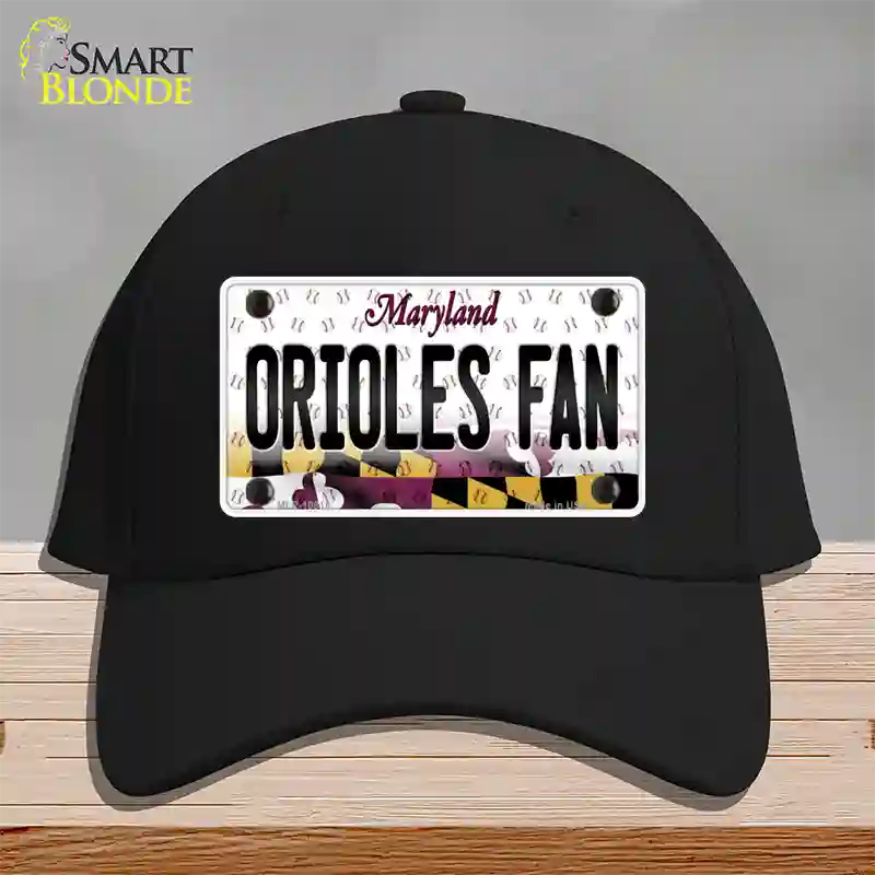 Orioles Fan Maryland Novelty License Plate Hat Cotton / Black