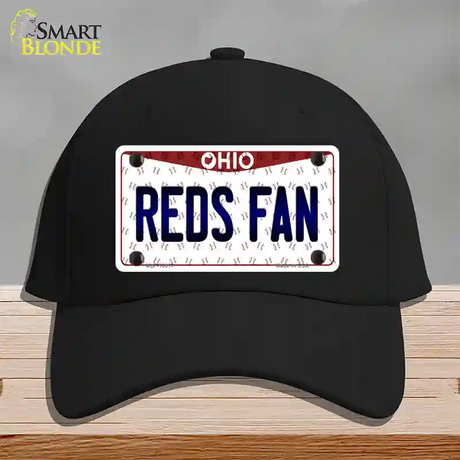 Reds Fan Ohio Novelty License Plate Hat Cotton / Black