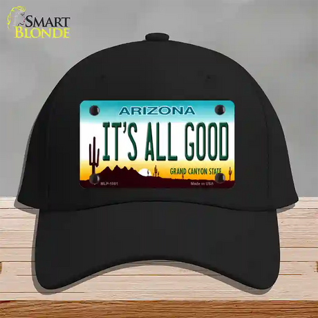 Its All Good Arizona Novelty License Plate Hat Cotton / Black