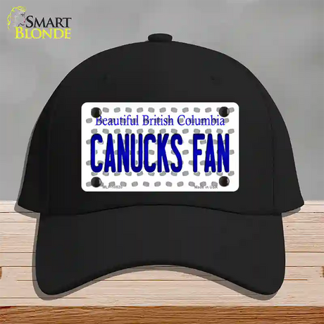 Canucks Fan British Columbia Novelty License Plate Hat Cotton / Black