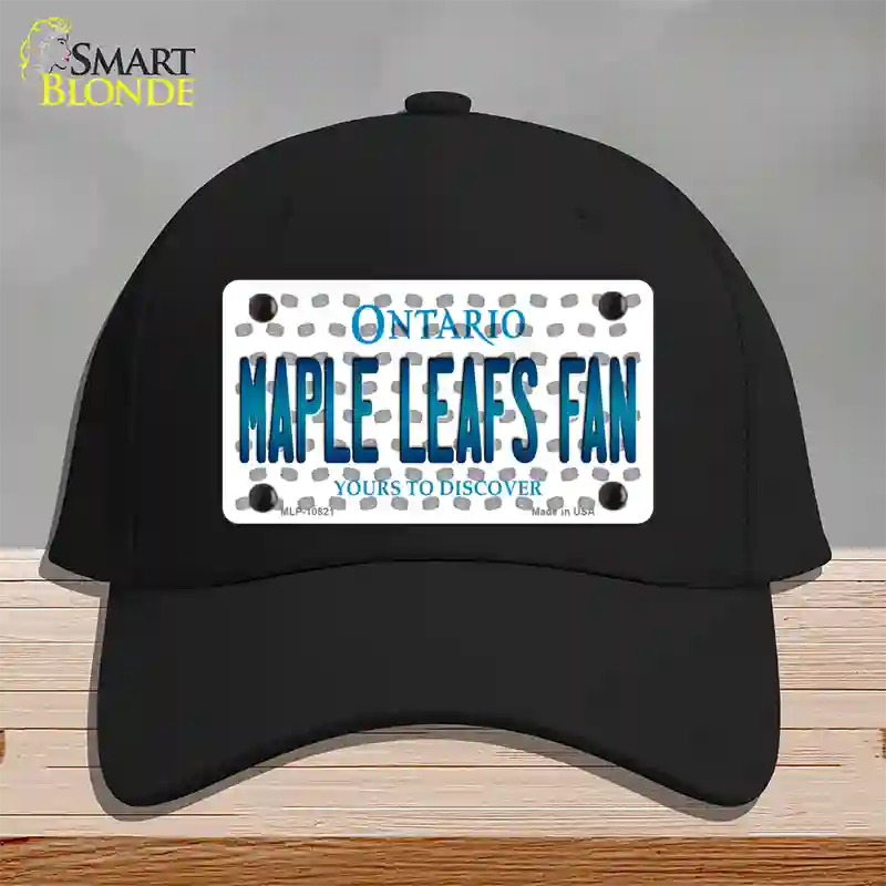 Maple Leafs Fan Ontario Novelty License Plate Hat Cotton / Black