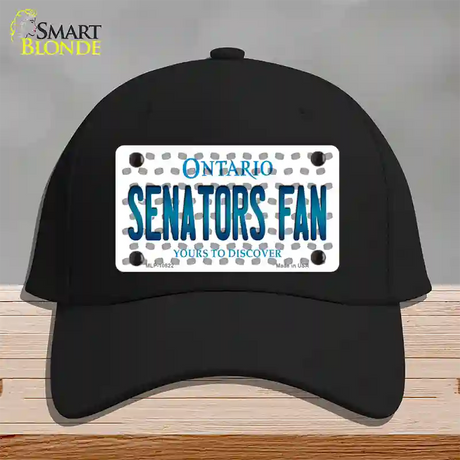 Senators Fan Ontario Novelty License Plate Hat Cotton / Black