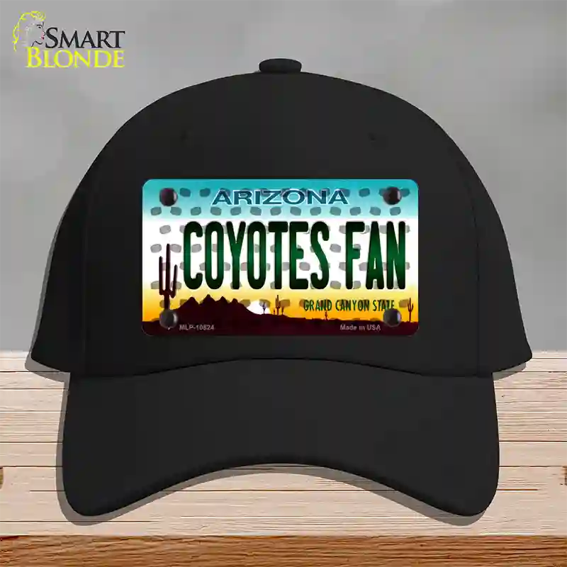 Coyotes Fan Arizona Novelty License Plate Hat Cotton / Black