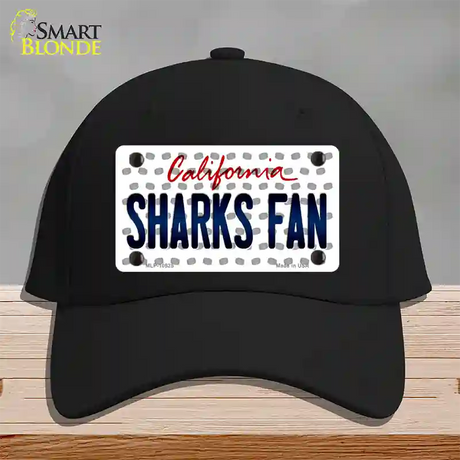 Sharks Fan California Novelty License Plate Hat Cotton / Black