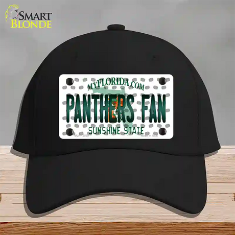 Panthers Fan Florida Novelty License Plate Hat Cotton / Black