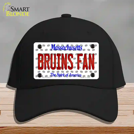 Bruins Fan Massachusetts Novelty License Plate Hat Cotton / Black