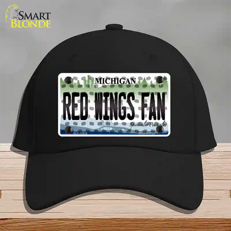 Red Wings Fan Michigan Novelty License Plate Hat Cotton / Black