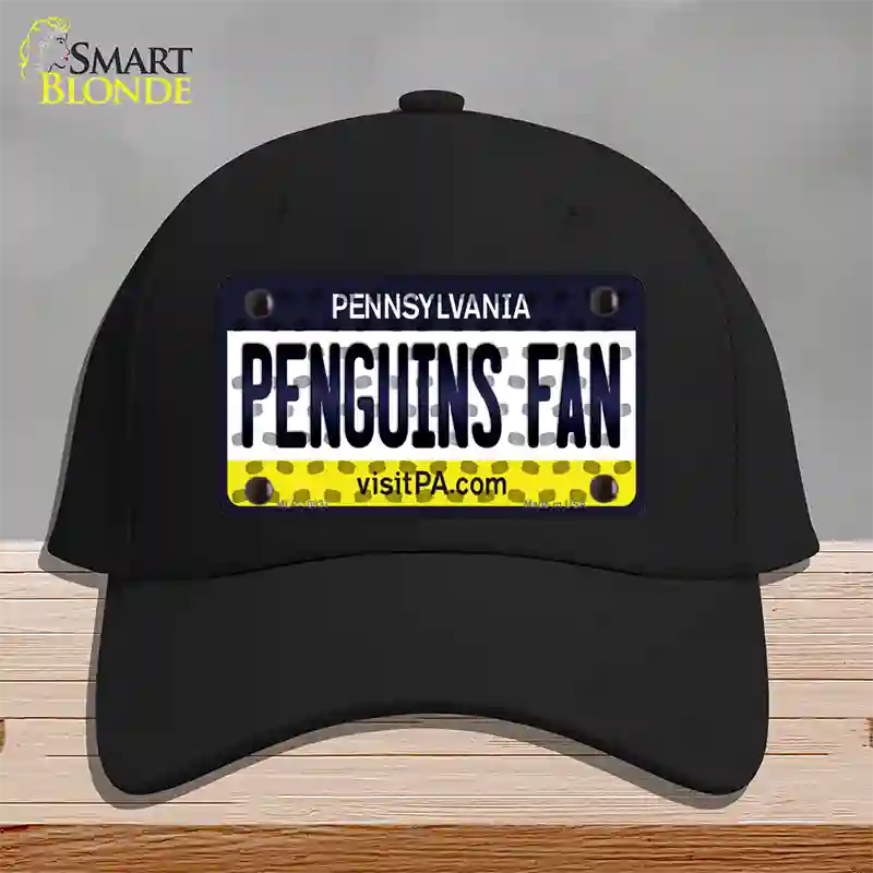 Penguins Fan Pennsylvania Novelty License Plate Hat Cotton / Black