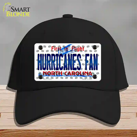 Hurricanes Fan North Carolina Novelty License Plate Hat Cotton / Black