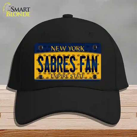 Sabres Fan New York Novelty License Plate Hat Cotton / Black