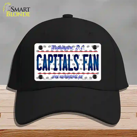 Capitals Fan Washington DC Novelty License Plate Hat Cotton / Black