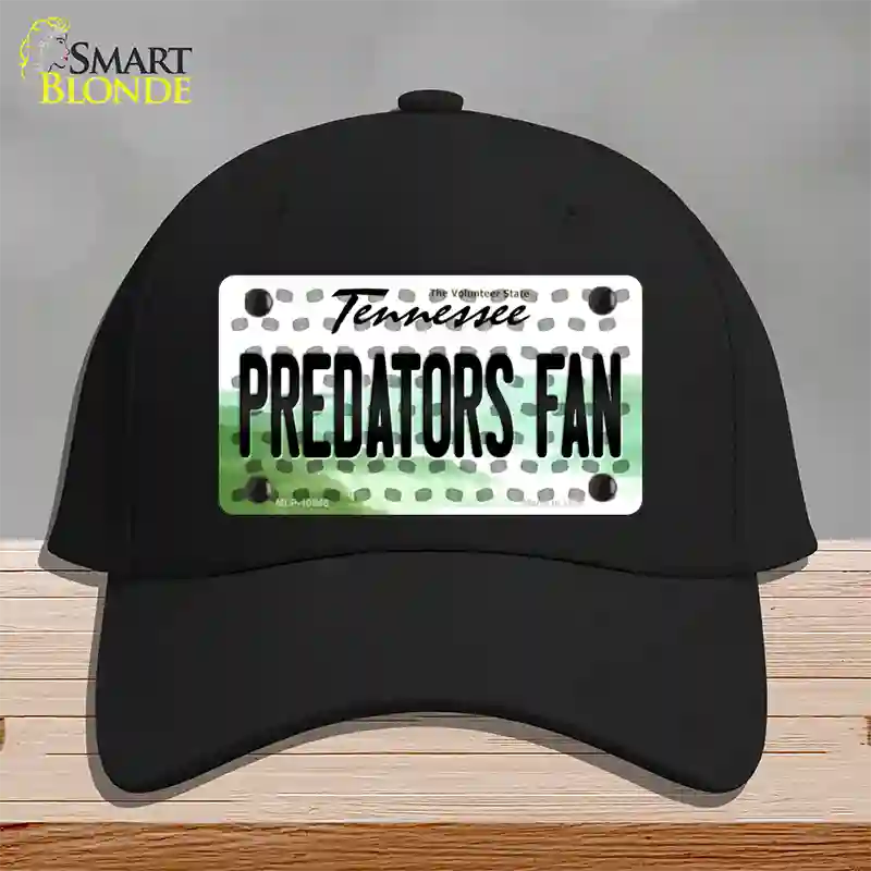 Predators Fan Tennessee Novelty License Plate Hat Cotton / Black